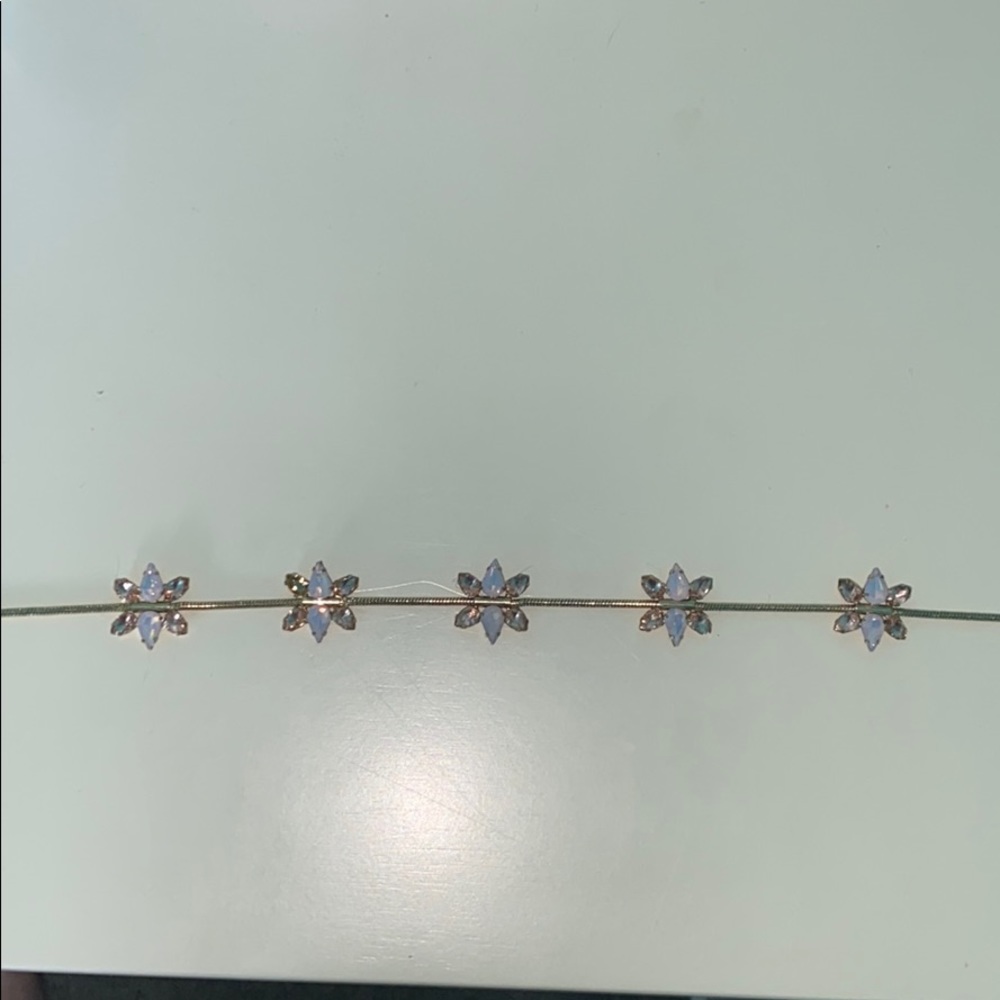 Purple flowers choker